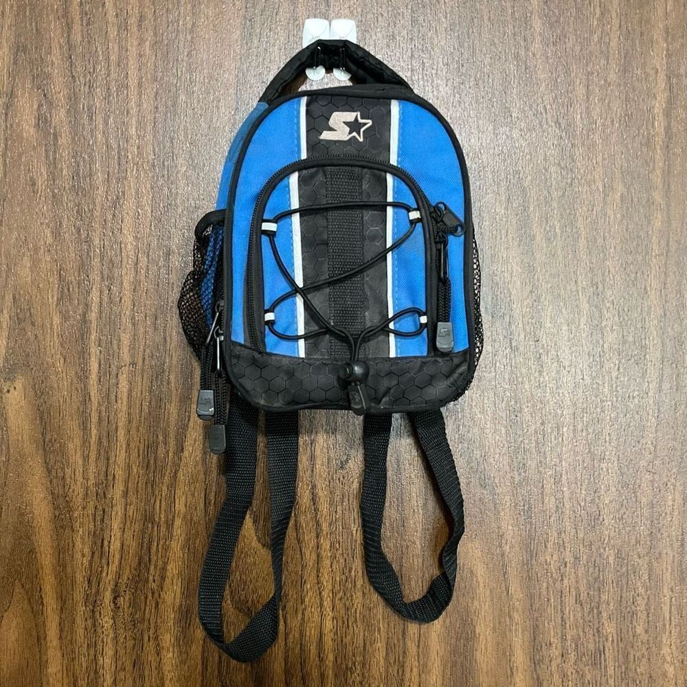 Starter Lunch Box Backpack Zippered Bag Insulated Pocket Blue
